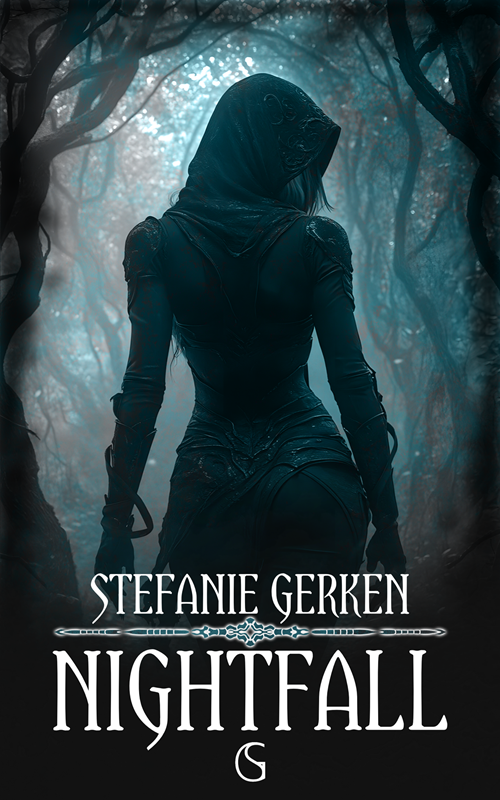 „Cover des Fantasy-Romans ‚Nightfall‘ – lektoriert von Obscura Lektorat“